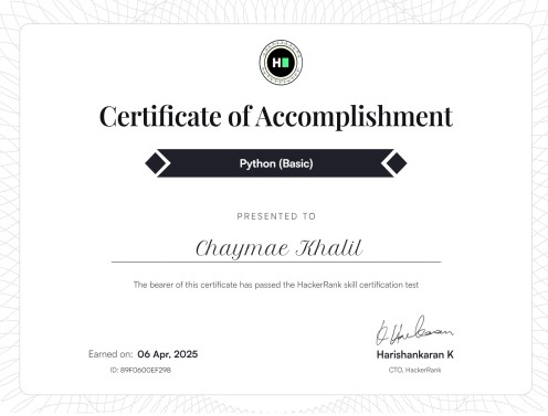 Python Basic Certification